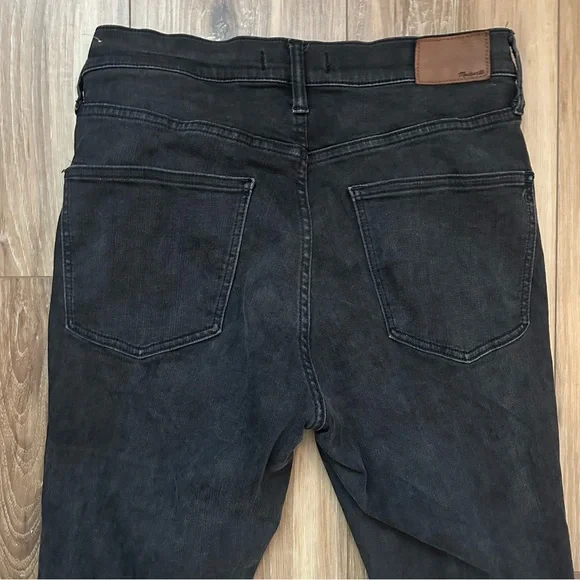 Madewell 10” High Riser Skinny Jeans Black Size 30 High Rise Stretch Denim - Picture 5 of 10